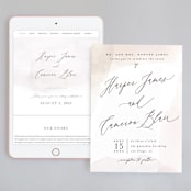 "Sloped" - Wedding Website in Ecru by Everett Paper Goods - Match Your Stationery