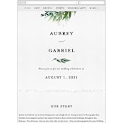 "Mixed Greenery" - Wedding Website in Emerald by Susan Moyal - Guest Management