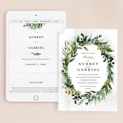 "Mixed Greenery" - Wedding Website in Emerald by Susan Moyal - Match Your Stationery