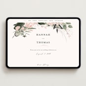 "Ivory Ring" - Wedding Website in Blush by Susan Moyal - Desktop Design