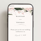 "Ivory Ring" - Wedding Website in Blush by Susan Moyal - Mobile Layout
