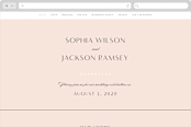 "Classical" - Wedding Website in Blush by Michelle Taylor - Desktop Design