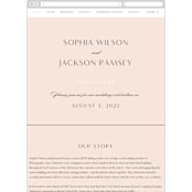 "Classical" - Wedding Website in Blush by Michelle Taylor - Mobile Layout