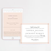 "Classical" - Wedding Website in Blush by Michelle Taylor - Match Your Stationery
