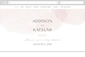 "Softly Layered" - Wedding Website in Blush by Everett Paper Goods - Desktop Design
