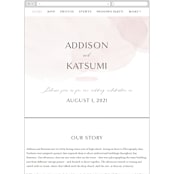 "Softly Layered" - Wedding Website in Blush by Everett Paper Goods - Mobile Layout