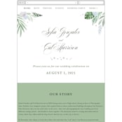 "Botanical Seal" - Wedding Website in Pastel by Kristen Smith - Mobile Layout