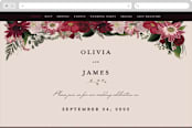 "Midnight Botanicals" - Wedding Website in Cranberry by Susan Moyal - Desktop Design