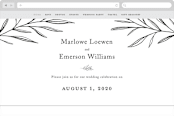 "Marlowe" - Wedding Website in Classy White by Kelly Schmidt - Desktop Design