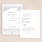 "Marlowe" - Wedding Website in Classy White by Kelly Schmidt - Match Your Stationery