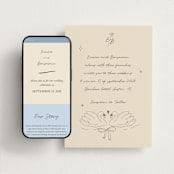 "The Swan" - Wedding Website in Buttercream by Helena Vitto - Match Your Stationery