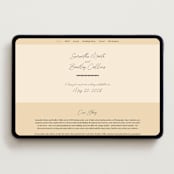 "French Whimsy Script" - Wedding Website in Champagne by Wallace Design Co. - Desktop Design