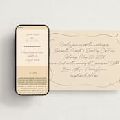"French Whimsy Script" - Wedding Website in Champagne by Wallace Design Co. - Match Your Stationery