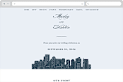 "Big City - Boston" - Wedding Website in Pale blue by Hooray Creative - Desktop Design