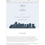 "Big City - Boston" - Wedding Website in Pale blue by Hooray Creative - Guest Management