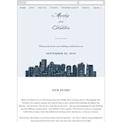"Big City - Boston" - Wedding Website in Pale blue by Hooray Creative - Mobile Layout