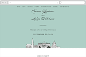 "Big City - Washington DC" - Wedding Website in Mint Green by Hooray Creative - Desktop Design