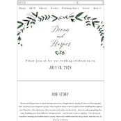 "Floral Wreath" - Wedding Website in Fresh by Kelly Schmidt - Mobile Layout