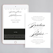 "Waltz" - Wedding Website in Tuxedo by Lori Wemple - Match Your Stationery