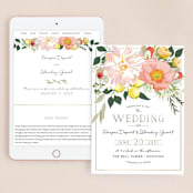 "Spring Blooms" - Wedding Website in Blush by Susan Moyal - Match Your Stationery