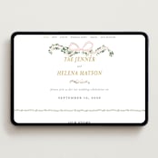 "Ribbonly Frame" - Wedding Website in Blush by Itsy Belle Studio - Desktop Design