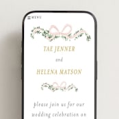 "Ribbonly Frame" - Wedding Website in Blush by Itsy Belle Studio - Mobile Layout