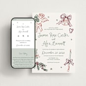 "Holidays ink doodles" - Wedding Website in Enchanted Holiday by Cass Loh - Match Your Stationery