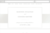 "Refined style" - Wedding Website in Pearl by Stacey Meacham - Desktop Design