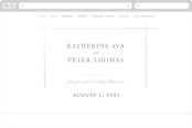 "Formal Affair" - Wedding Website in Pearl by Stacey Meacham - Desktop Design