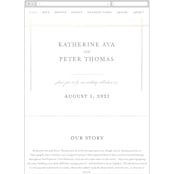 "Formal Affair" - Wedding Website in Pearl by Stacey Meacham - Mobile Layout