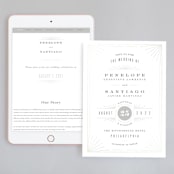 "Art Deco Border" - Wedding Website in Crystal by Hooray Creative - Match Your Stationery