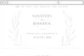 "Chic Wreath" - Wedding Website in Cloud by Kelly Schmidt - Desktop Design