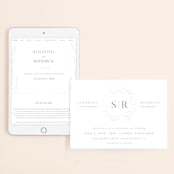 "Chic Wreath" - Wedding Website in Cloud by Kelly Schmidt - Match Your Stationery
