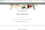 "rustic florals" - Wedding Website in Garden by Kate Ahn - Desktop Design