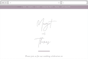 "Ethereal Names" - Wedding Website in Plum by Carolyn MacLaren - Desktop Design