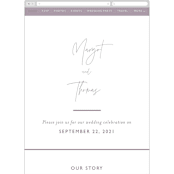 "Ethereal Names" - Wedding Website in Plum by Carolyn MacLaren - Mobile Layout