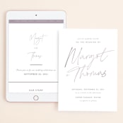 "Ethereal Names" - Wedding Website in Plum by Carolyn MacLaren - Match Your Stationery