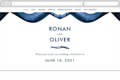 "Wedded Watercolor" - Wedding Website in Oceans by Mary Gaspar - Desktop Design