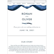 "Wedded Watercolor" - Wedding Website in Oceans by Mary Gaspar - Mobile Layout