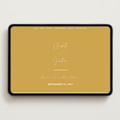 "Marked" - Wedding Website in Mustard by JoAnn Jinks - Desktop Design