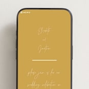 "Marked" - Wedding Website in Mustard by JoAnn Jinks - Mobile Layout