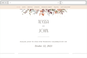 "Wesleyan Hill" - Wedding Website in Wildflower by Jennifer Wick - Desktop Design