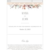 "Wesleyan Hill" - Wedding Website in Wildflower by Jennifer Wick - Mobile Layout