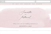 "Painterly" - Wedding Website in Blush by Kelly Schmidt - Desktop Design