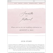 "Painterly" - Wedding Website in Blush by Kelly Schmidt - Mobile Layout