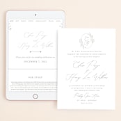 "Essential" - Wedding Website in Mist by Design Lotus - Match Your Stationery
