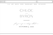 "chloe " - Wedding Website in Silk by Kelly Schmidt - Desktop Design
