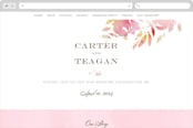 "Stately Florals" - Wedding Website in Poppy by Lori Wemple - Desktop Design