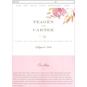 "Stately Florals" - Wedding Website in Poppy by Lori Wemple - Guest Management