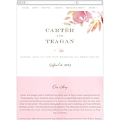 "Stately Florals" - Wedding Website in Poppy by Lori Wemple - Mobile Layout